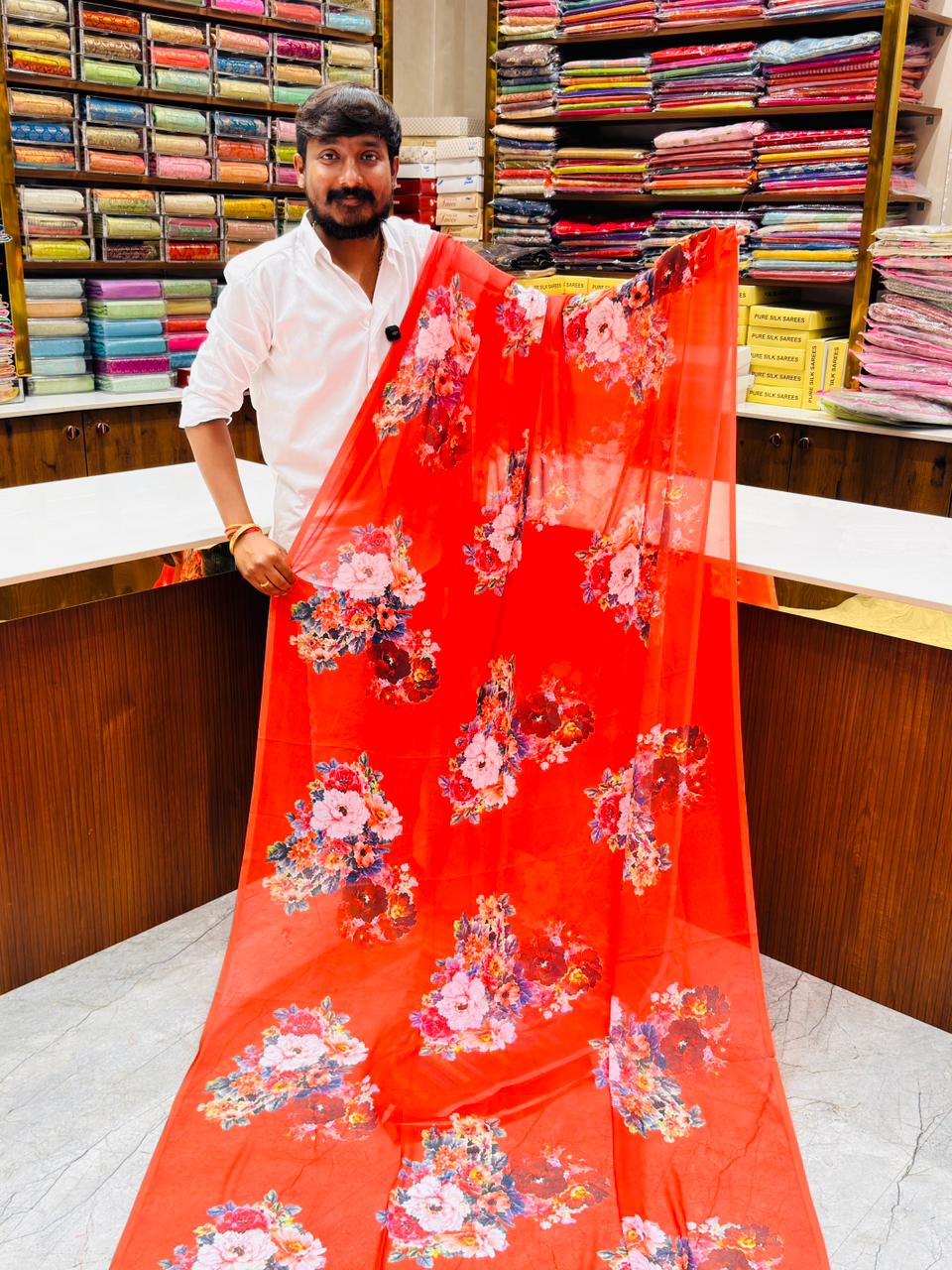 DESIGNER  FLORAL GEORGETTE