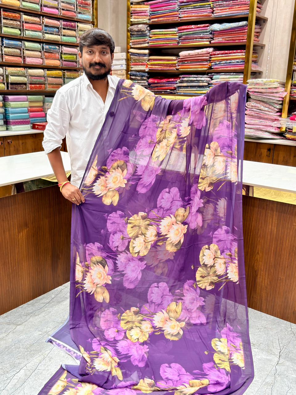DESIGNER  FLORAL GEORGETTE