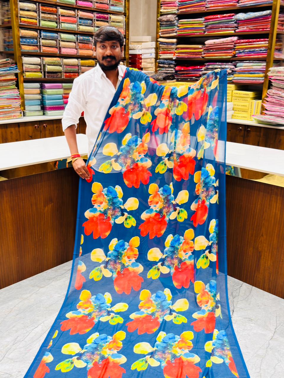 DESIGNER  FLORAL GEORGETTE