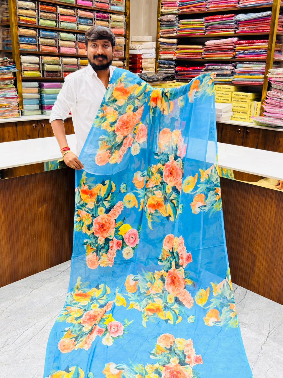 DESIGNER  FLORAL GEORGETTE