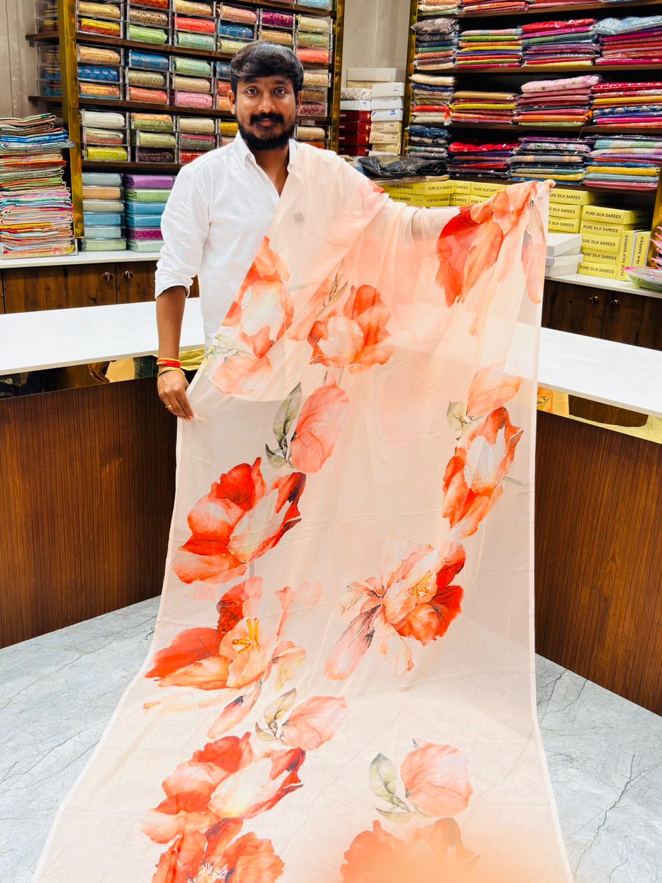 DESIGNER  FLORAL GEORGETTE