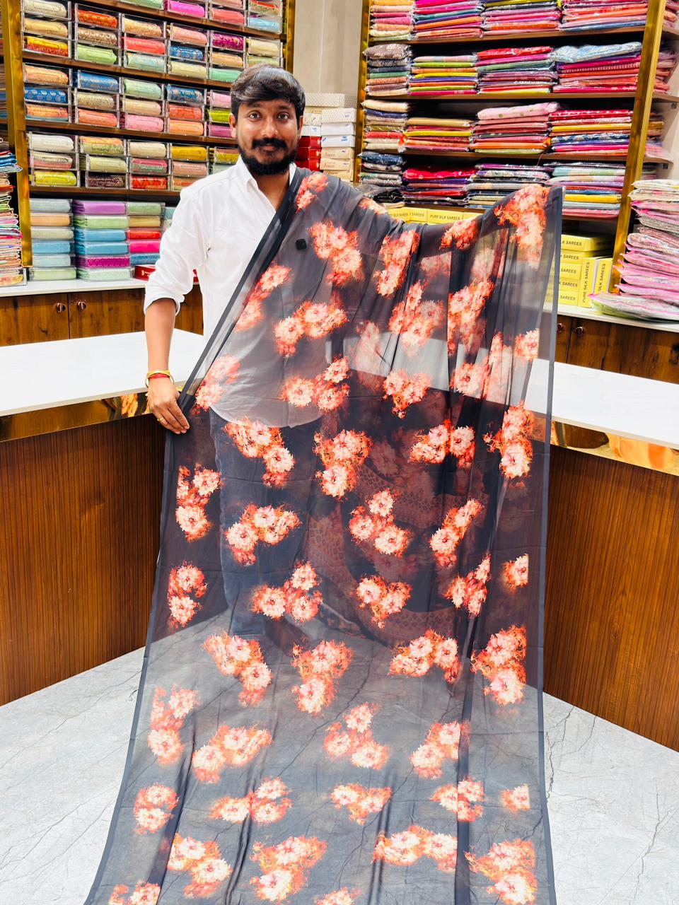 DESIGNER  FLORAL GEORGETTE