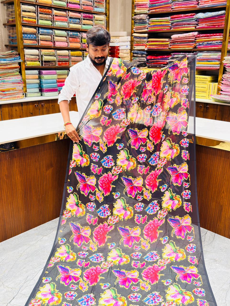 DESIGNER  FLORAL GEORGETTE