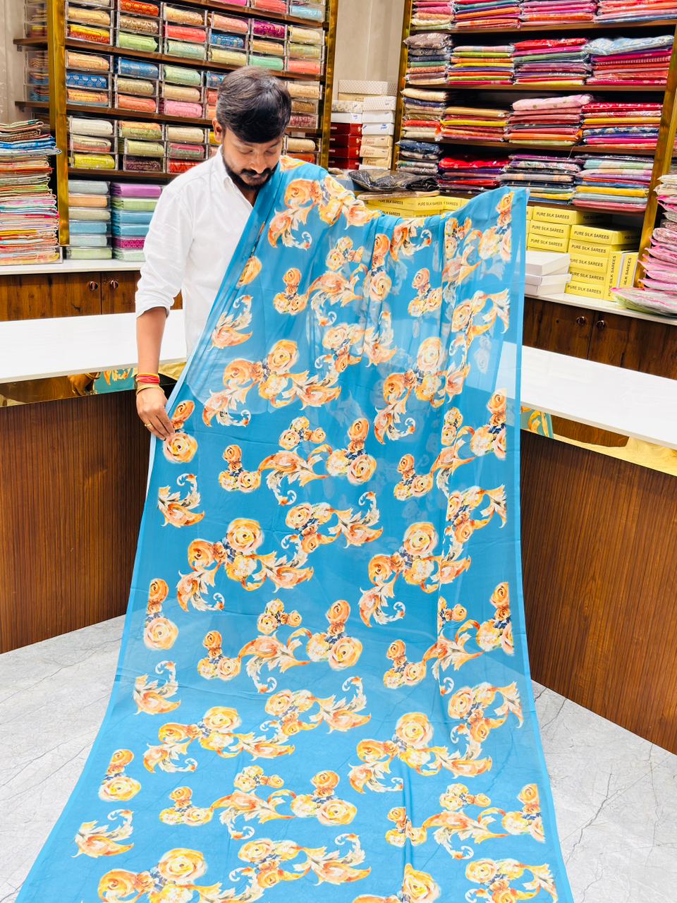 DESIGNER  FLORAL GEORGETTE