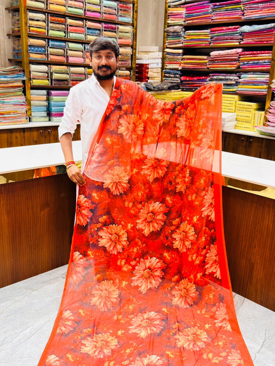 DESIGNER  FLORAL GEORGETTE