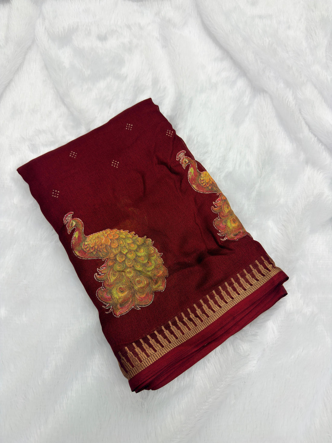 GEORGETTE PEOCOCK PRINT