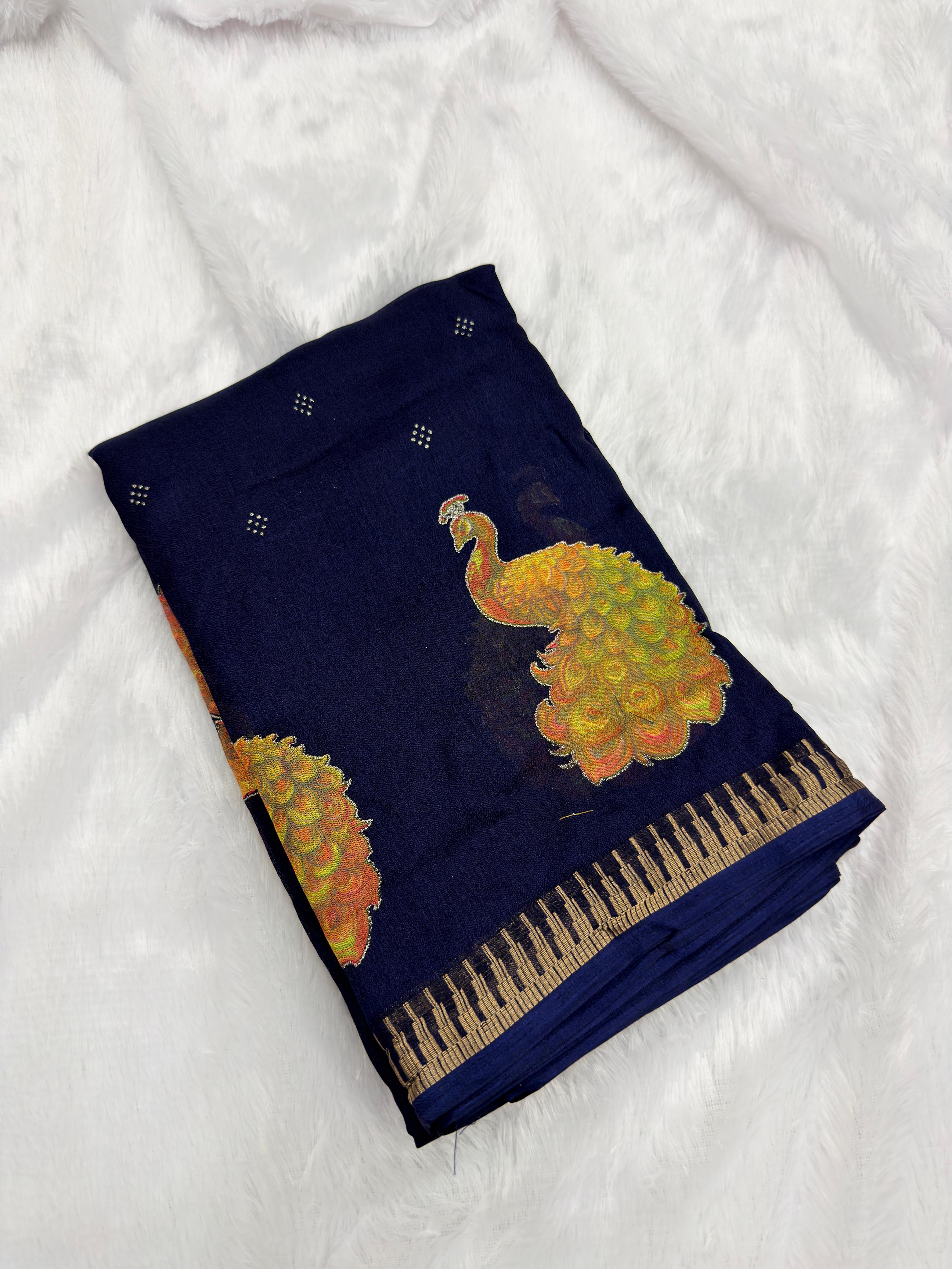 GEORGETTE PEOCOCK PRINT