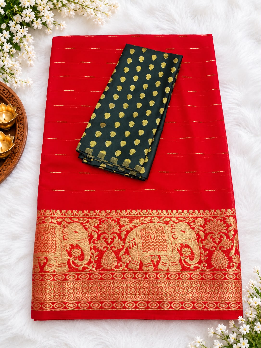 BANARASI RED GEORGETTE