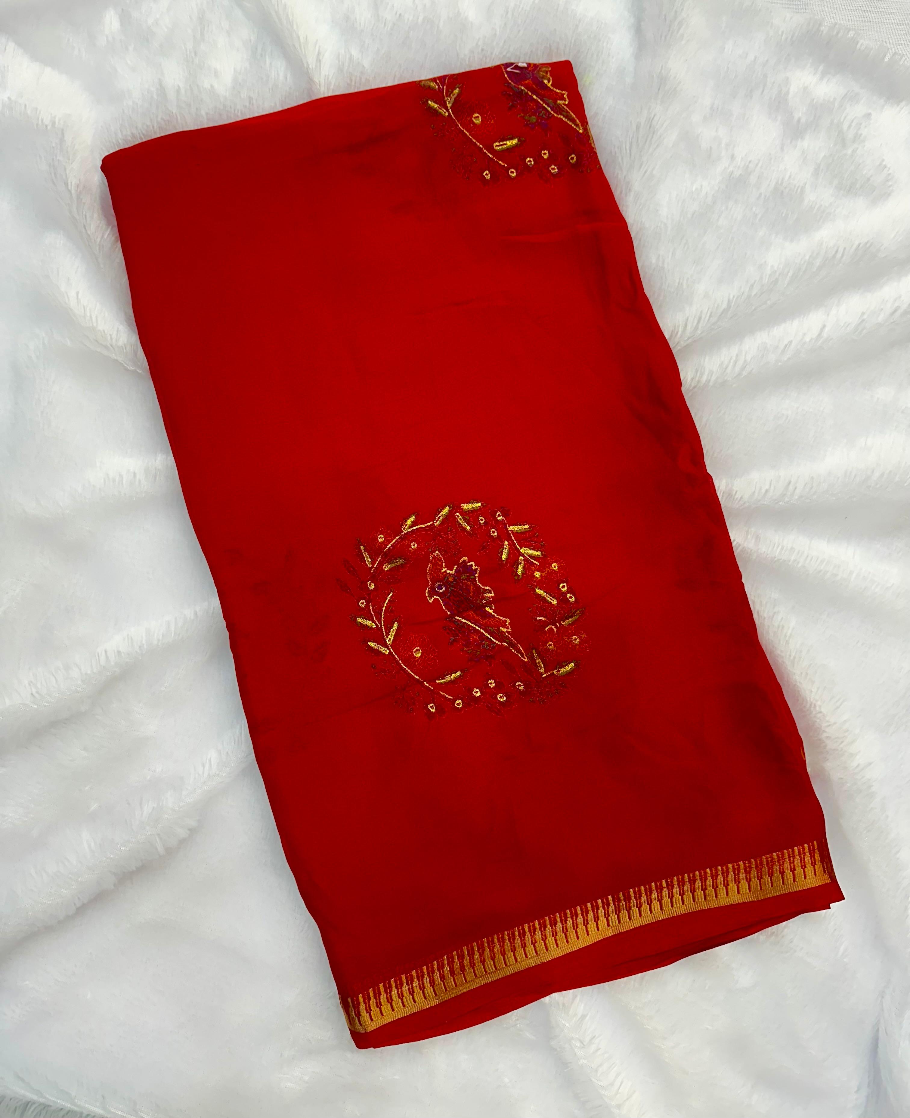 RED GEORGETTE