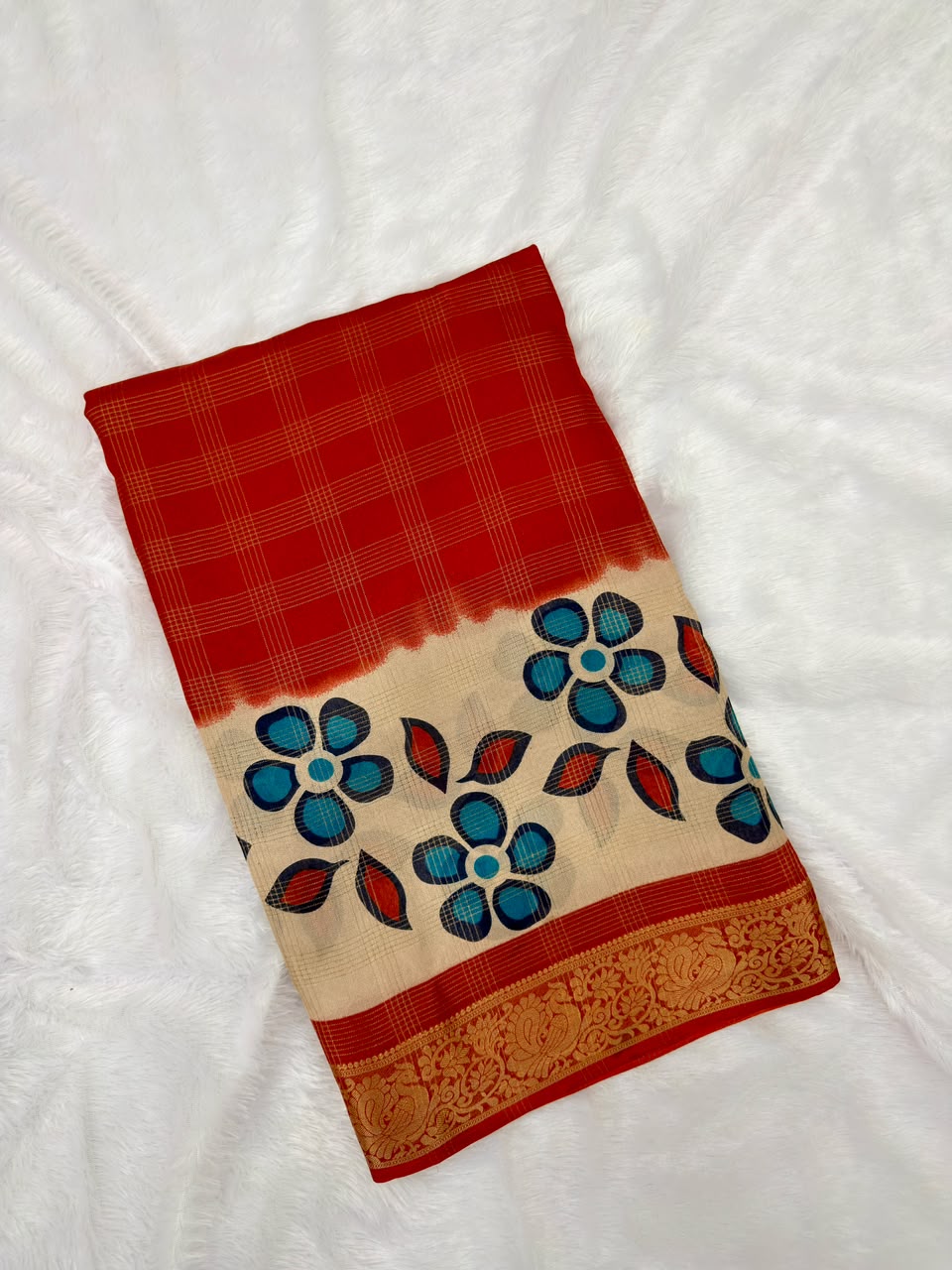 RED MANGALAGIRI GEORGETTE