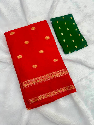 RED GEORGETTE