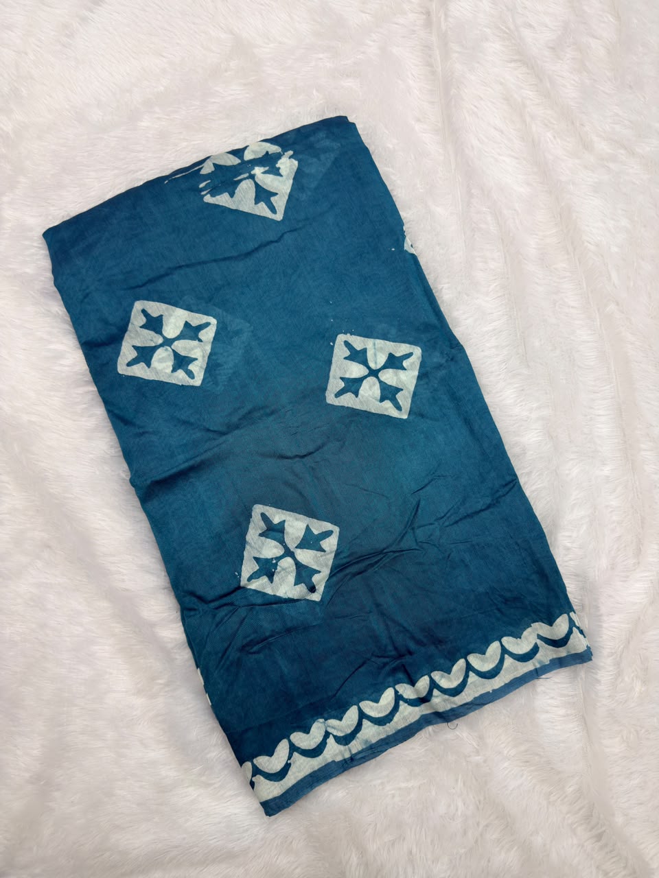 MUL CHANDERI HANDBLOCKED COTTON
