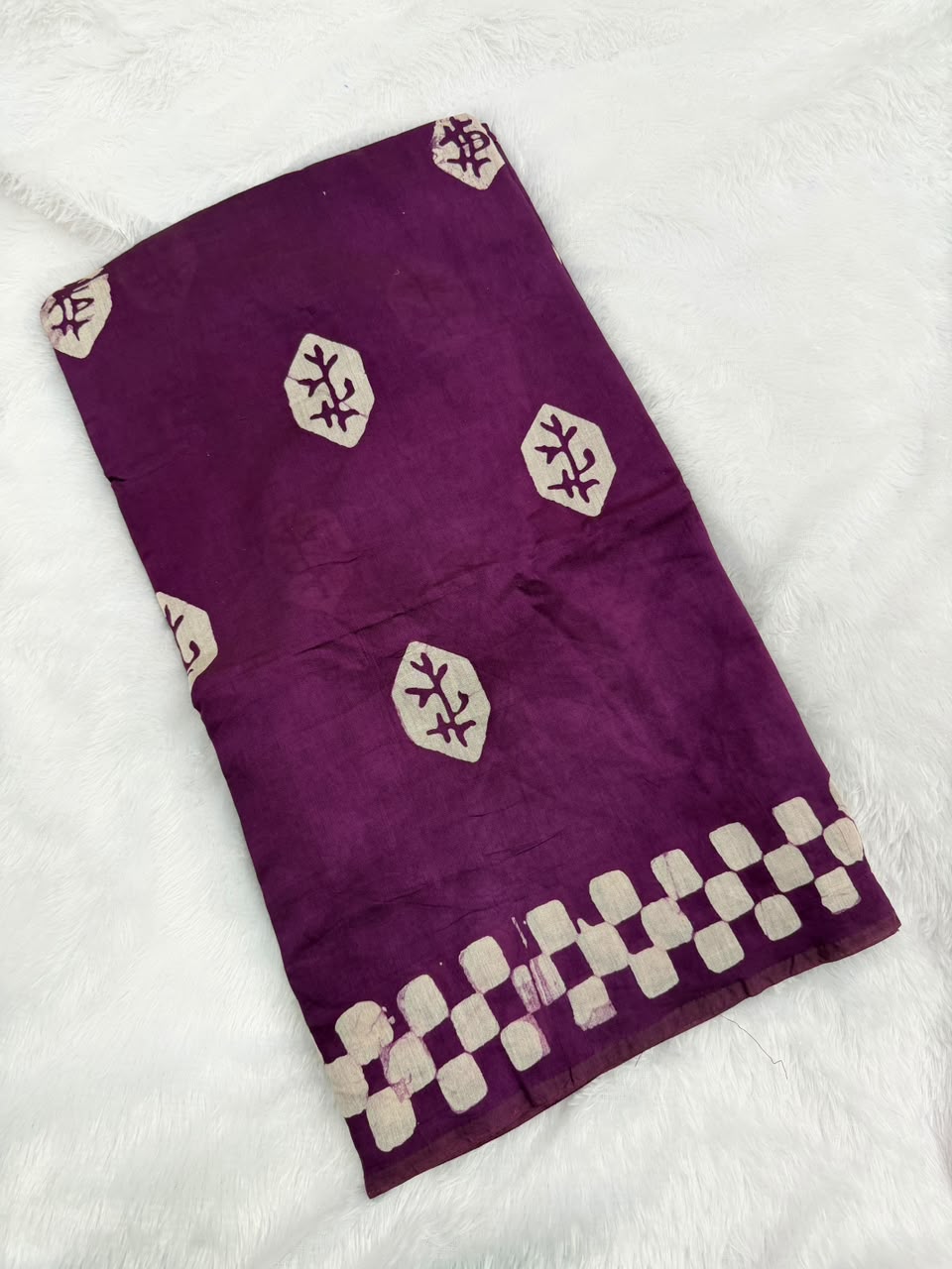 MUL CHANDERI HANDBLOCKED COTTON