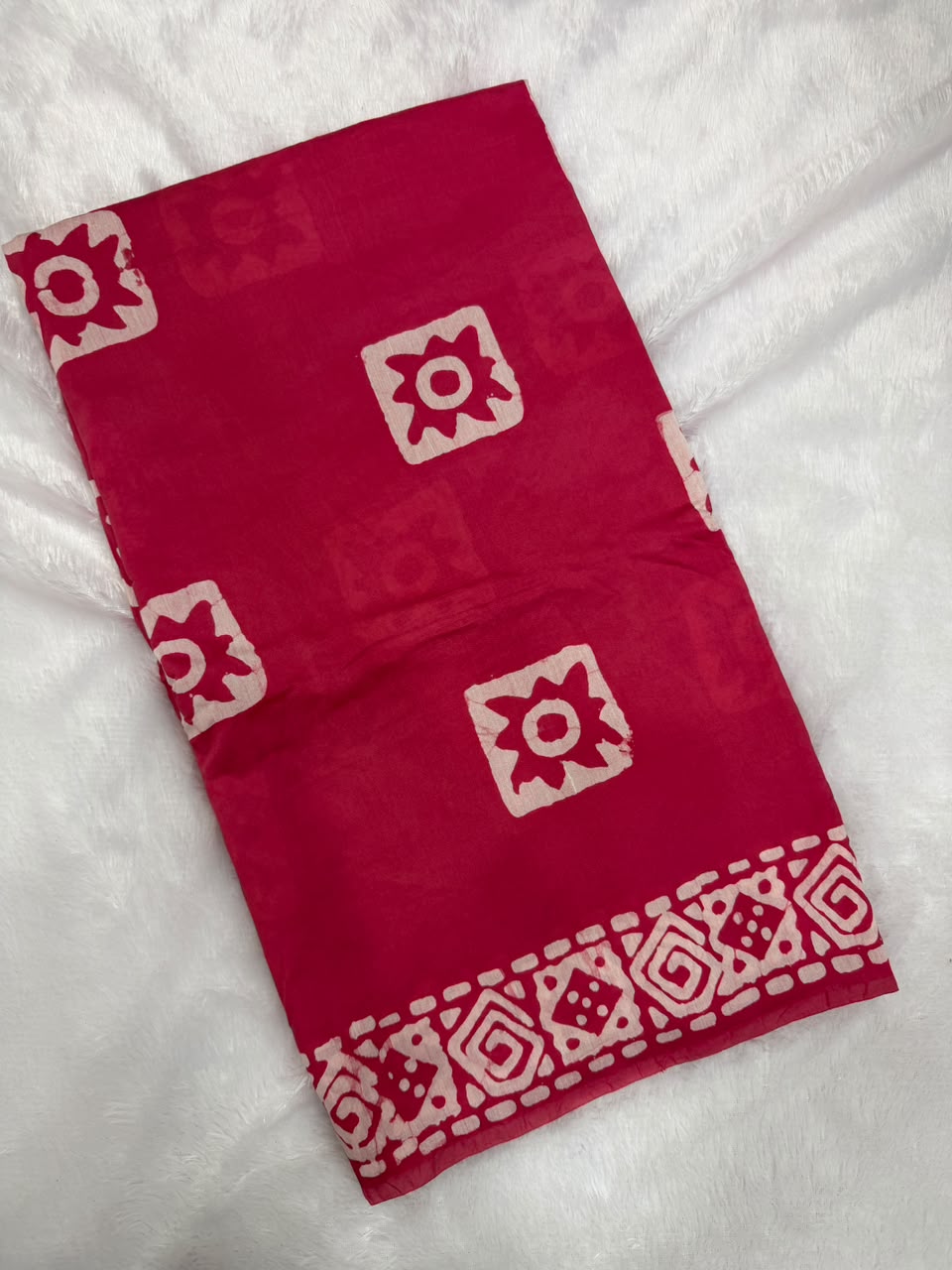 MUL CHANDERI HANDBLOCKED COTTON