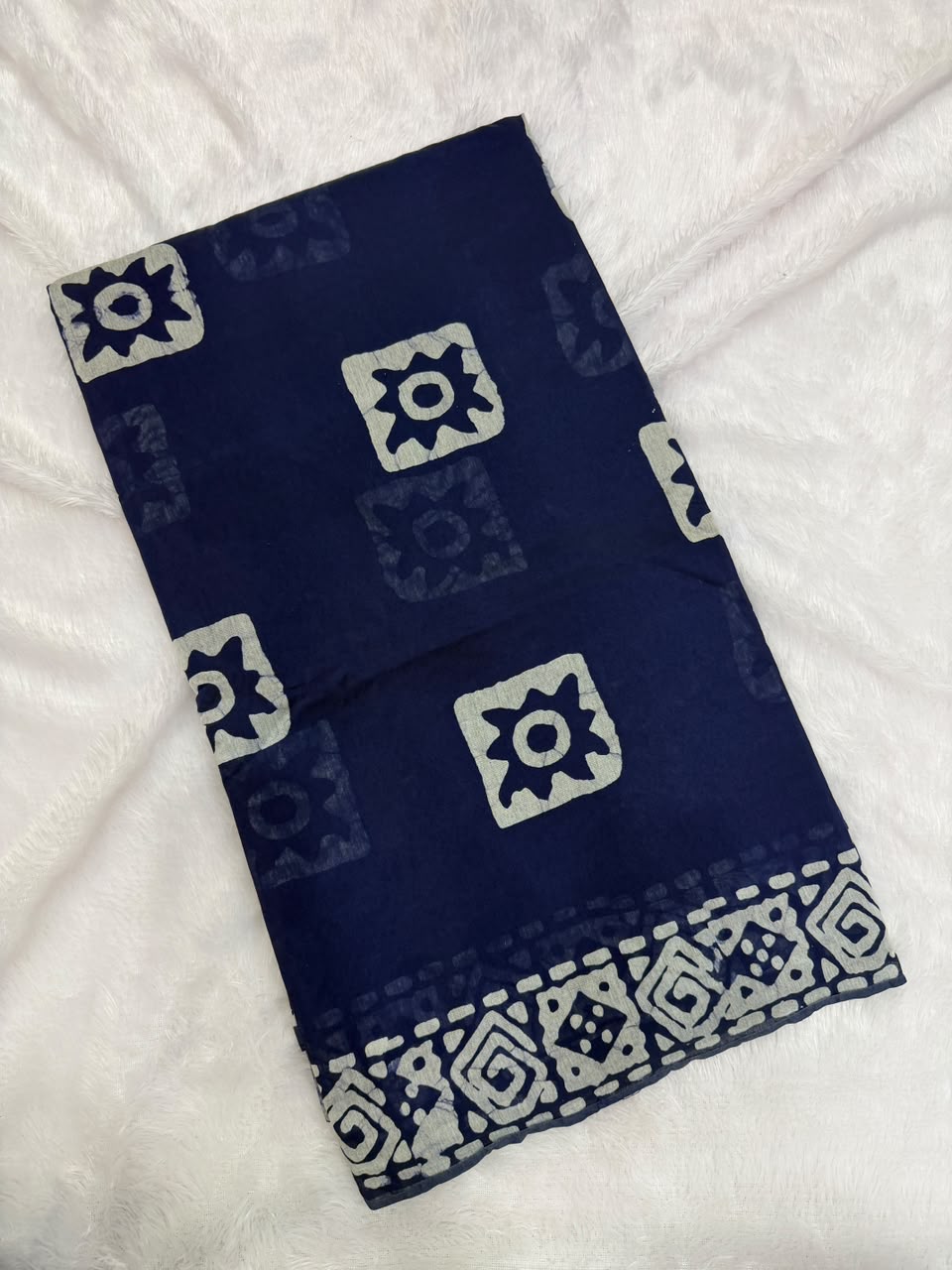 MUL CHANDERI HANDBLOCKED COTTON
