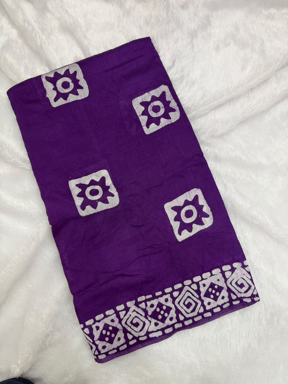 MUL CHANDERI HANDBLOCKED COTTON