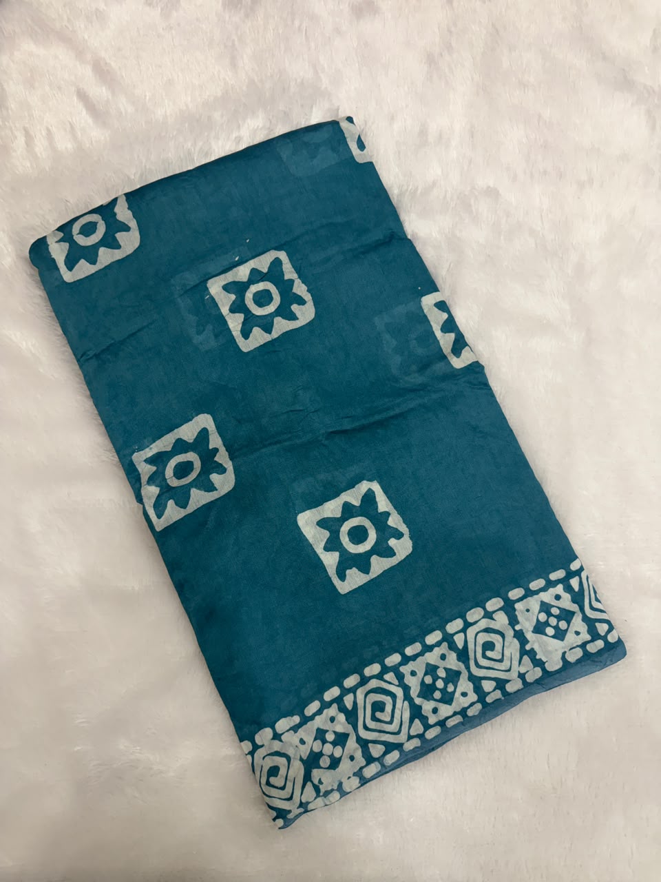 MUL CHANDERI HANDBLOCKED COTTON