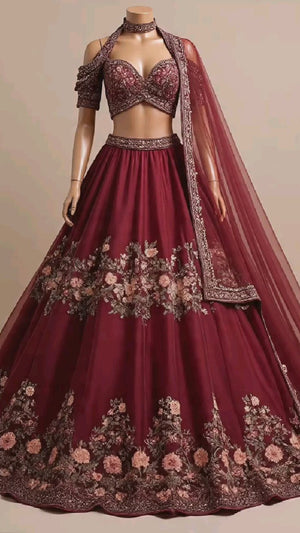 Designer Lehanga (RED)